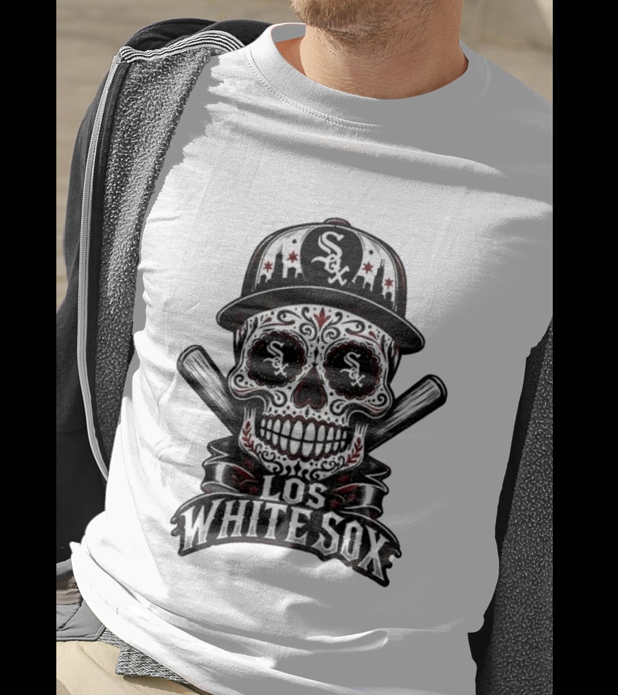 Los White Sox Sugar Skull Chicago White Sox Hispanic Heritage T-Shirt
