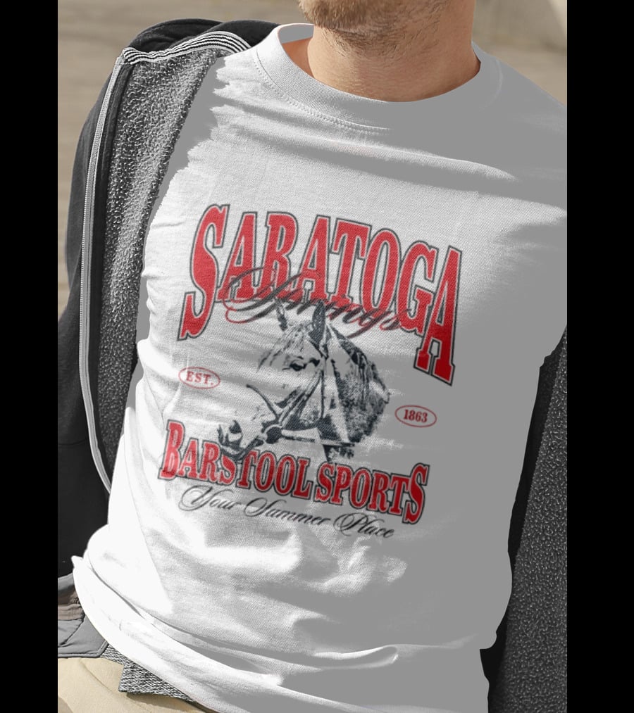 Saratoga Springs Barstool Sports Horse Racing Your Summer Place Est 1863 T-Shirt