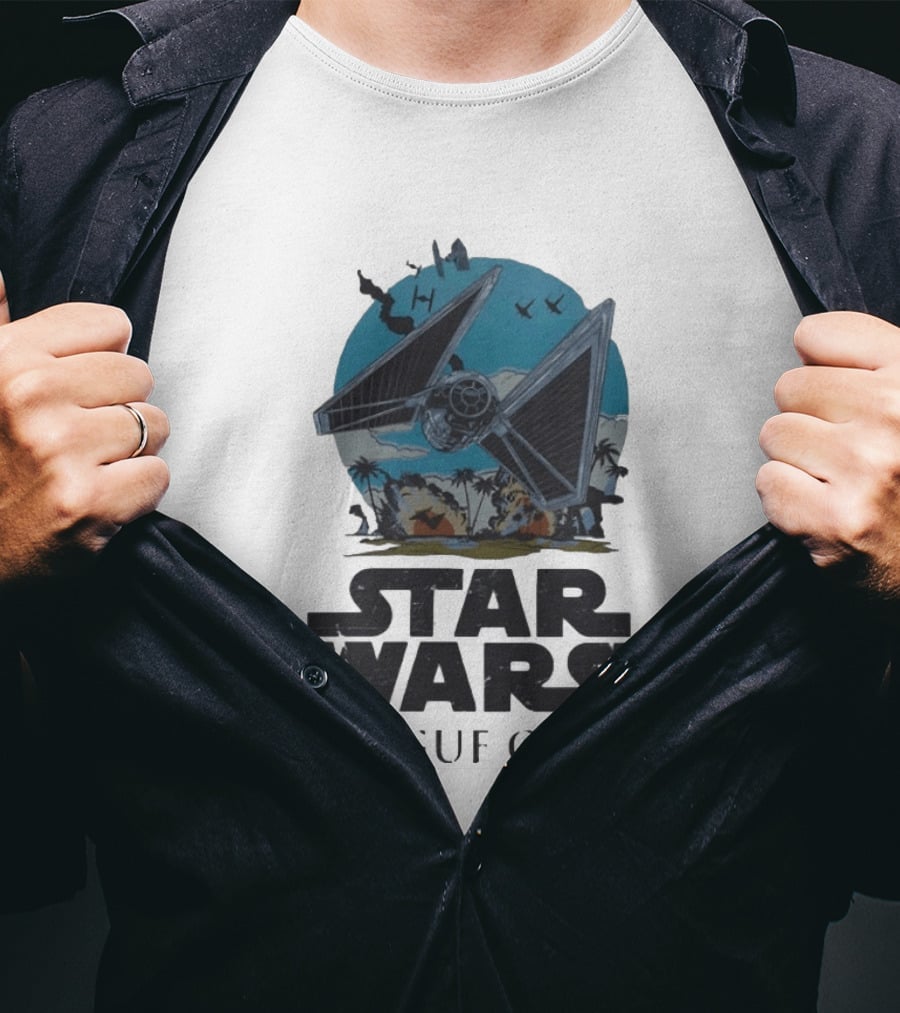Star Wars Rogue One Tie Fighter Battle Scene T-Shirt