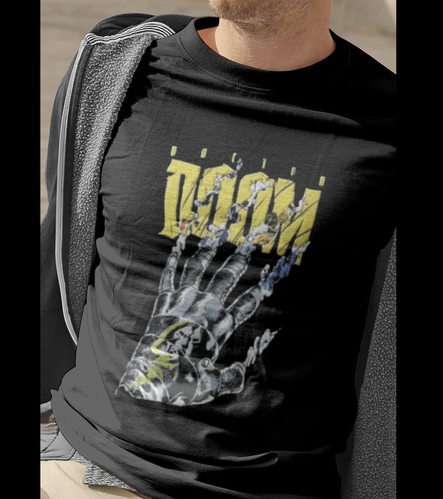 Marvel Doom Metal Gauntlet Ripping Through Paper T-Shirt