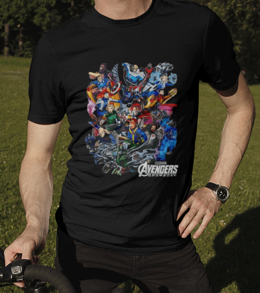 Marvel Studios Avengers Superheroes Group Comic Doomsday T-Shirt