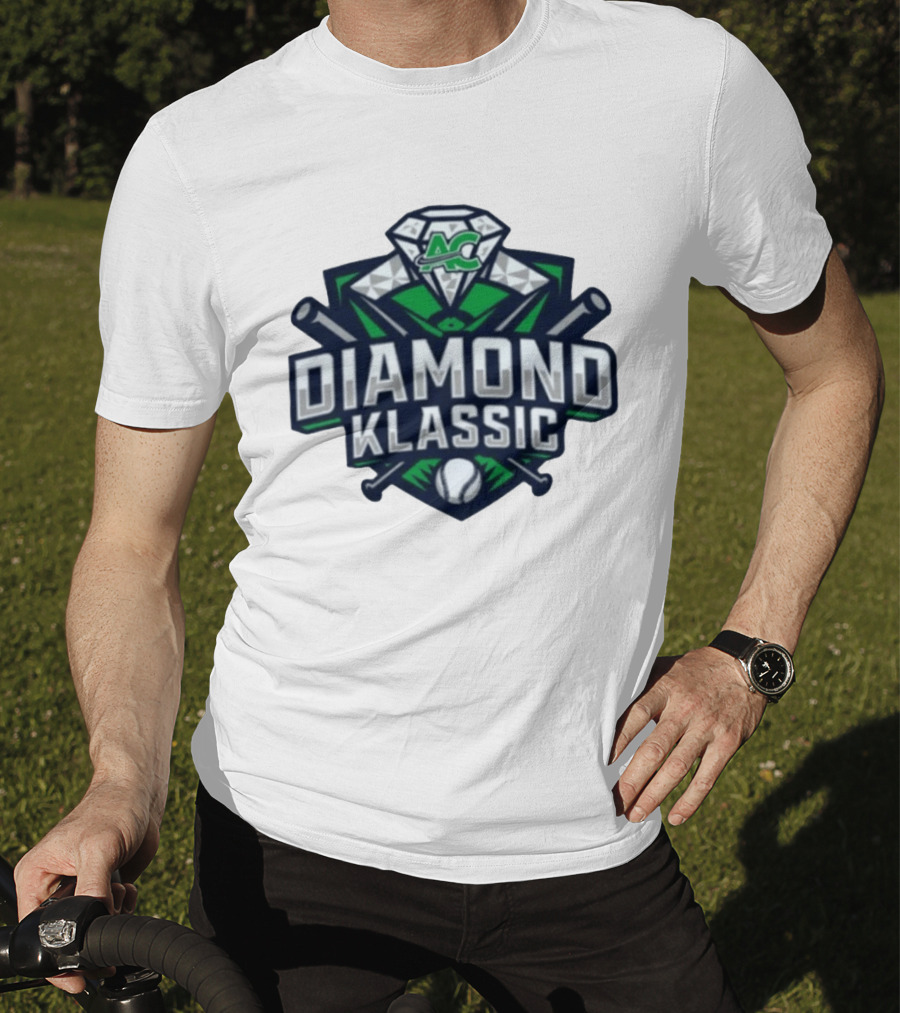 10th Annual ACS Diamond Klassic Softball Event Logo With Crossed Bats And Diamond T-Shirt