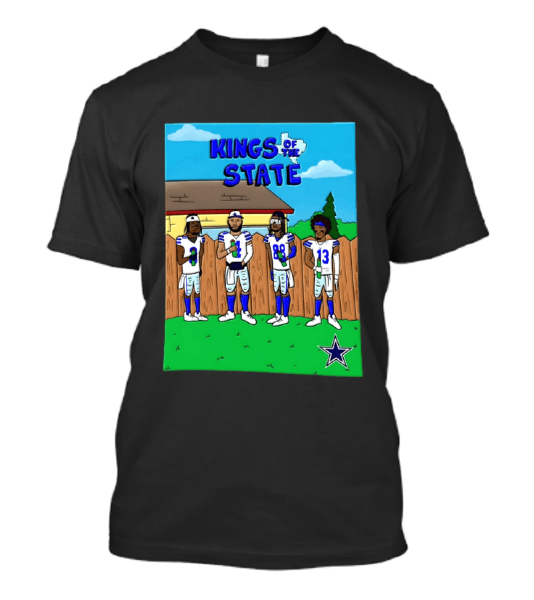 Kings Of The State Ceedee Lamb Dak Prescott Micah Parsons Dallas Cowboys Comic T-Shirt