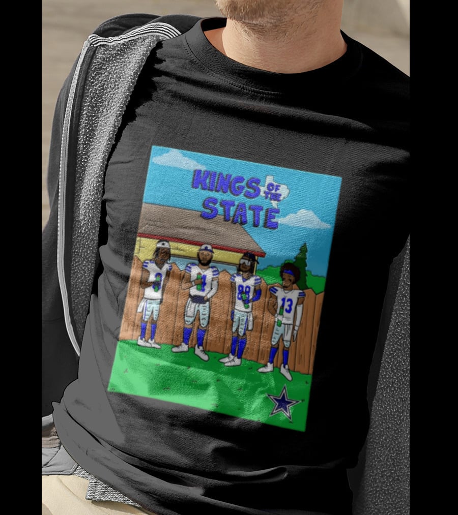 Kings Of The State Ceedee Lamb Dak Prescott Micah Parsons Dallas Cowboys Comic T-Shirt