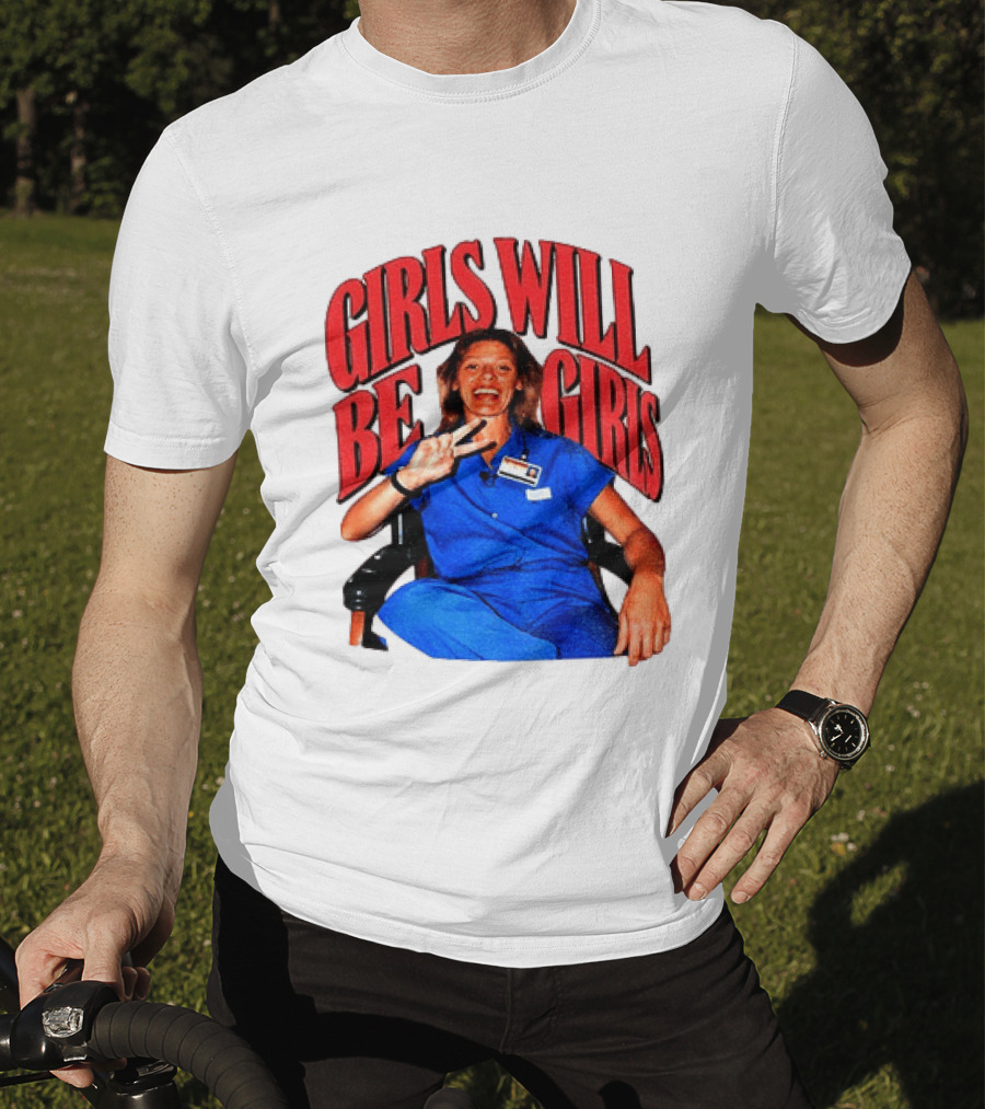 Aileen Wuornos Girls Will Be Girls Peace Sign Blue Outfit T-Shirt