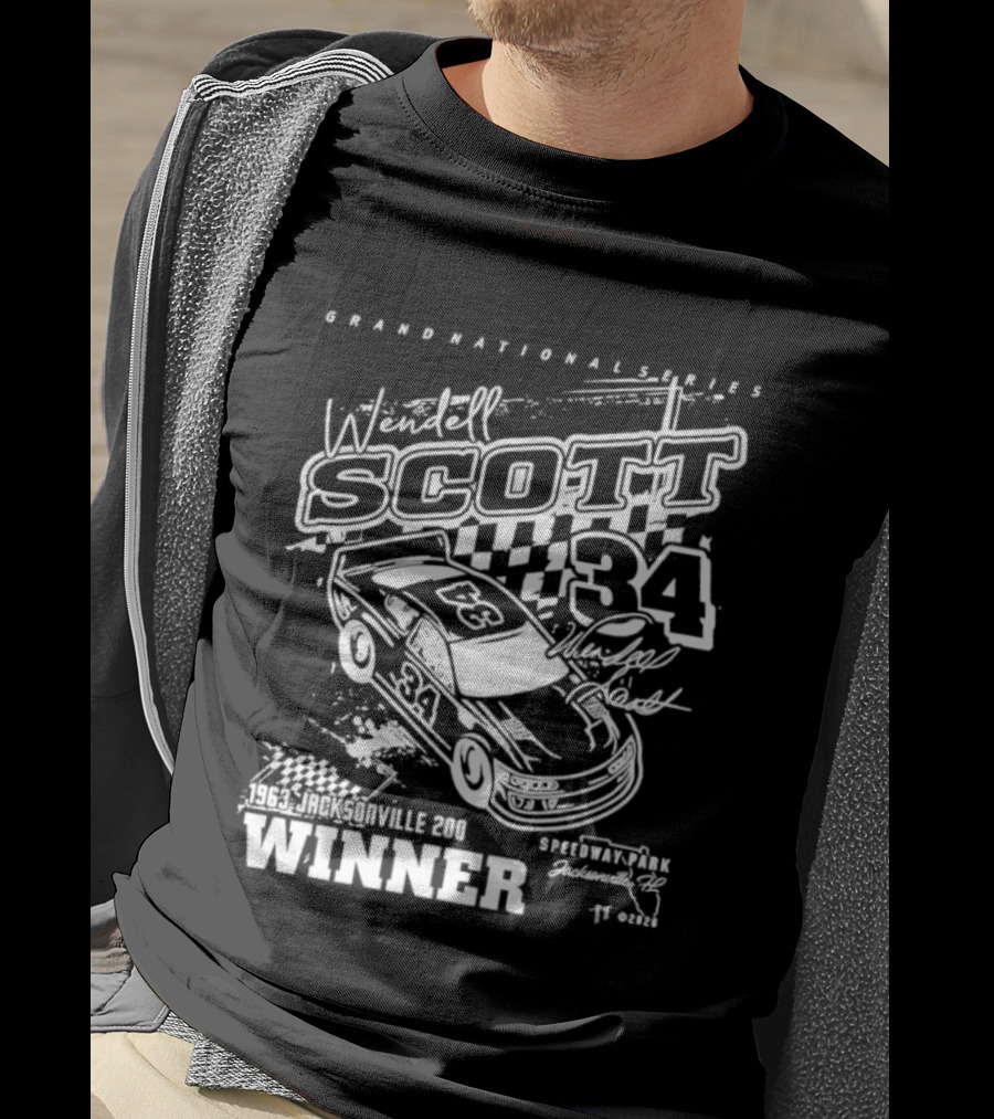 Wendell Scott 34 Grand National Series Winner Speedway Park Jacksonville FL T-Shirt