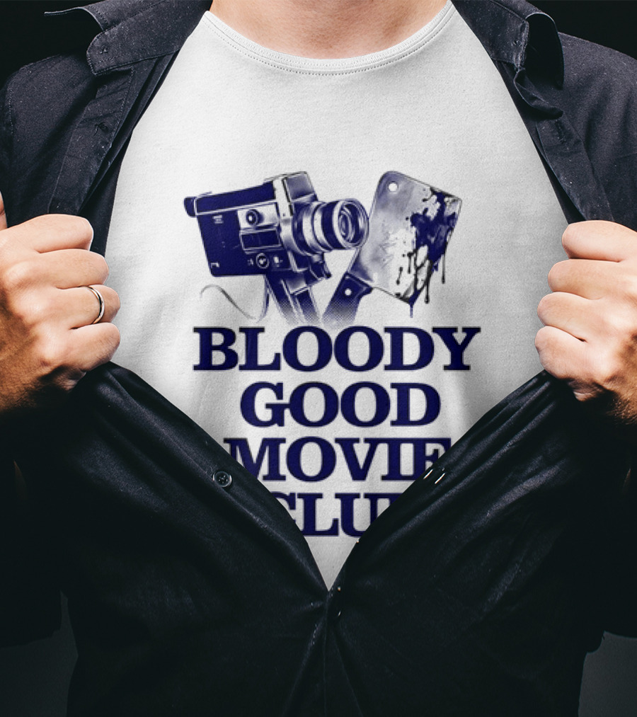 Bloody Good Movie Club Vintage Camera Aesthetic T-Shirt