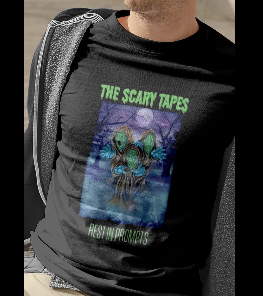 The Scary Tapes Rest In Prompts Creepy Forest Monsters Halloween T-Shirt