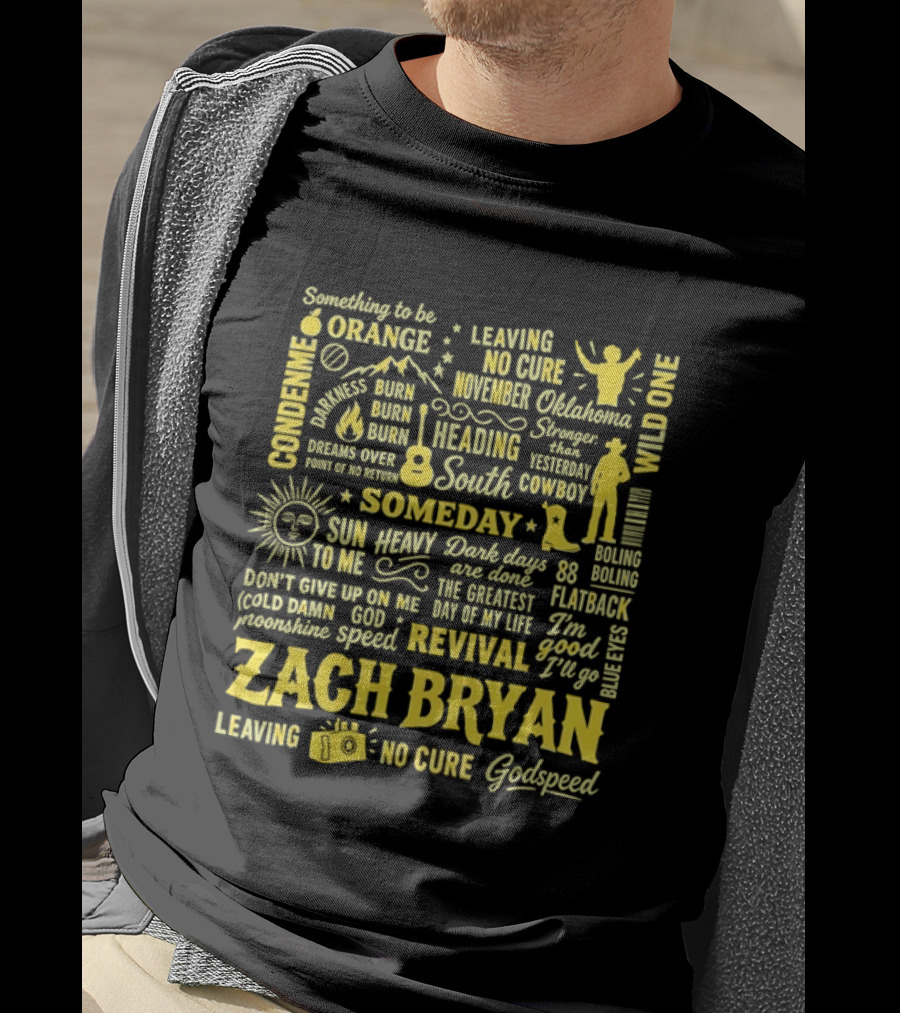 Zach Bryan Godspeed Cowboy Revival Lyrics Wild One Leaving Oklahoma T-Shirt