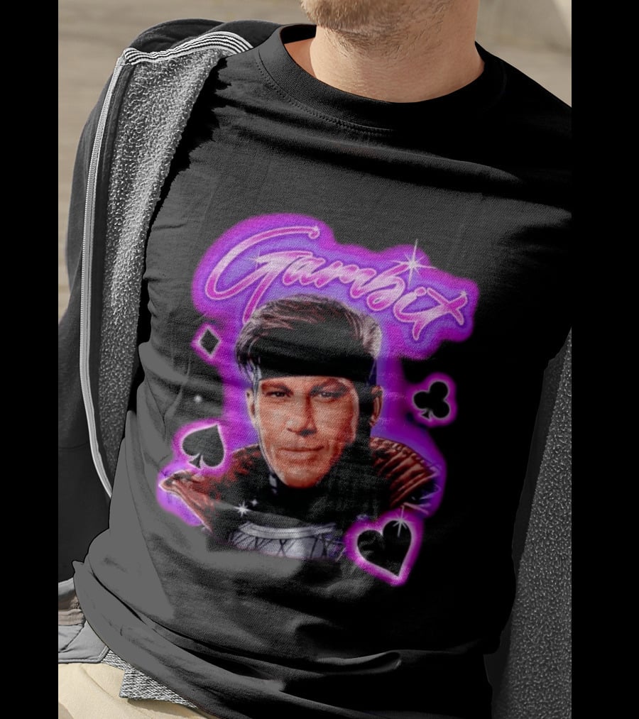 Gambit Channing Tatum Marvel Superhero X Men Cards T-Shirt