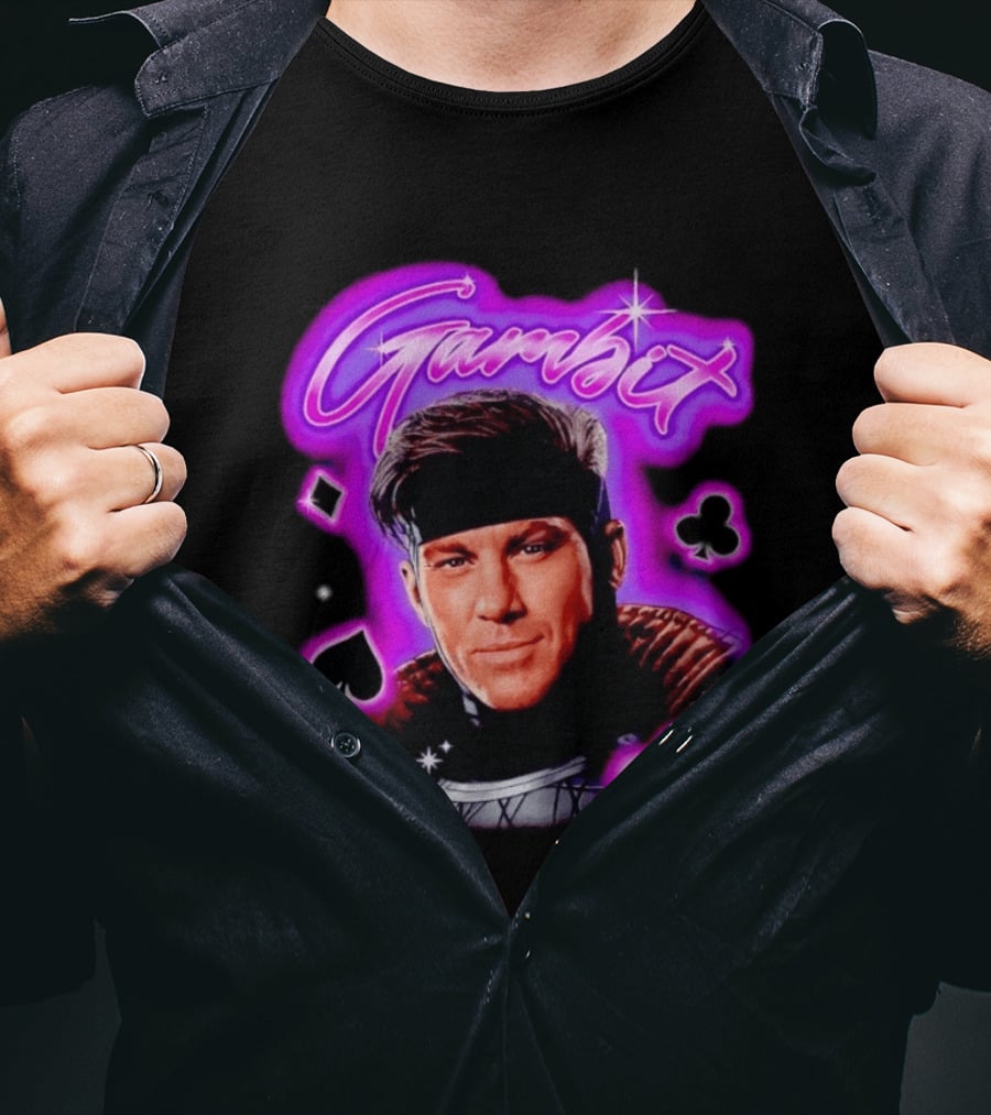 Gambit Channing Tatum Marvel Superhero X Men Cards T-Shirt