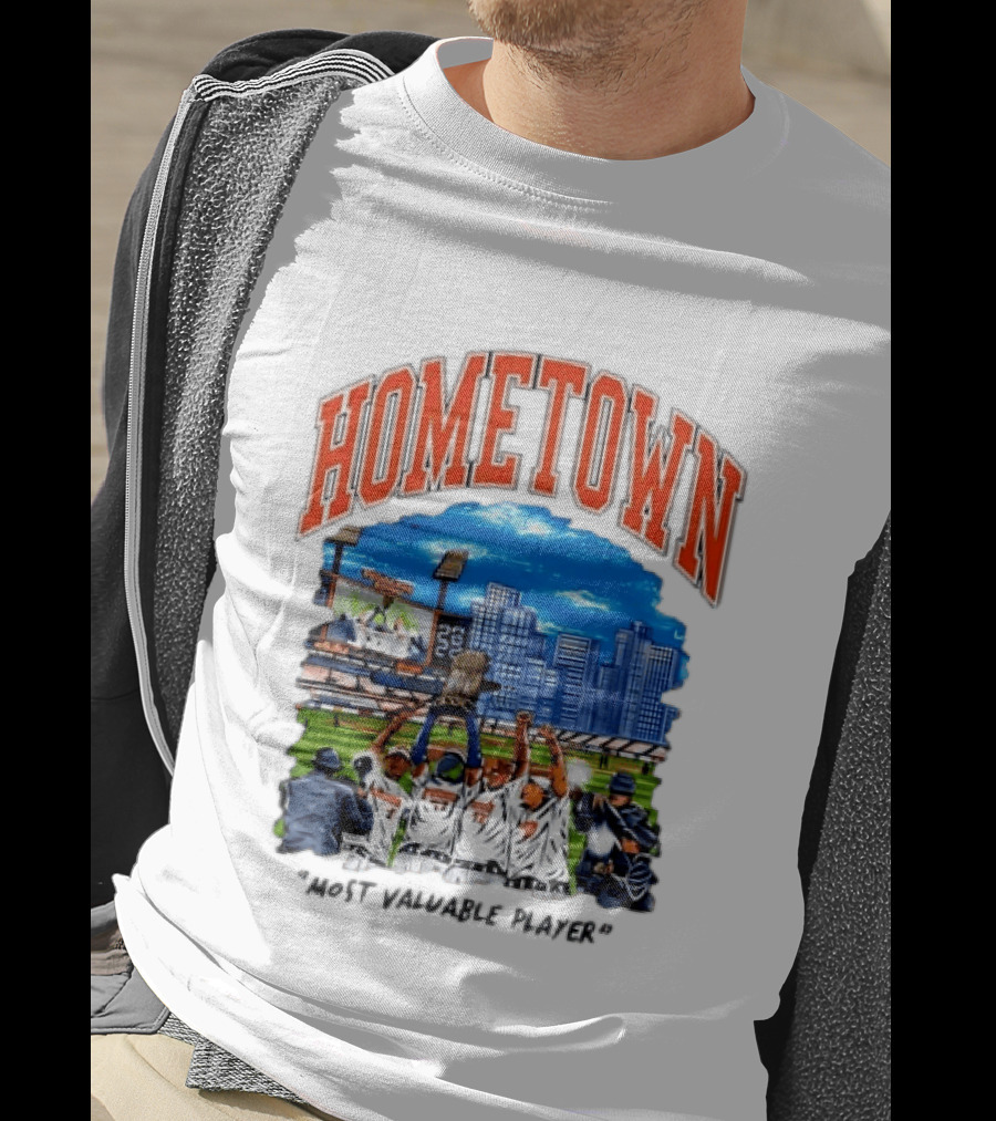 Hometown Most Valuable Player Baseball Celebration Stadium Skyline T-Shirt