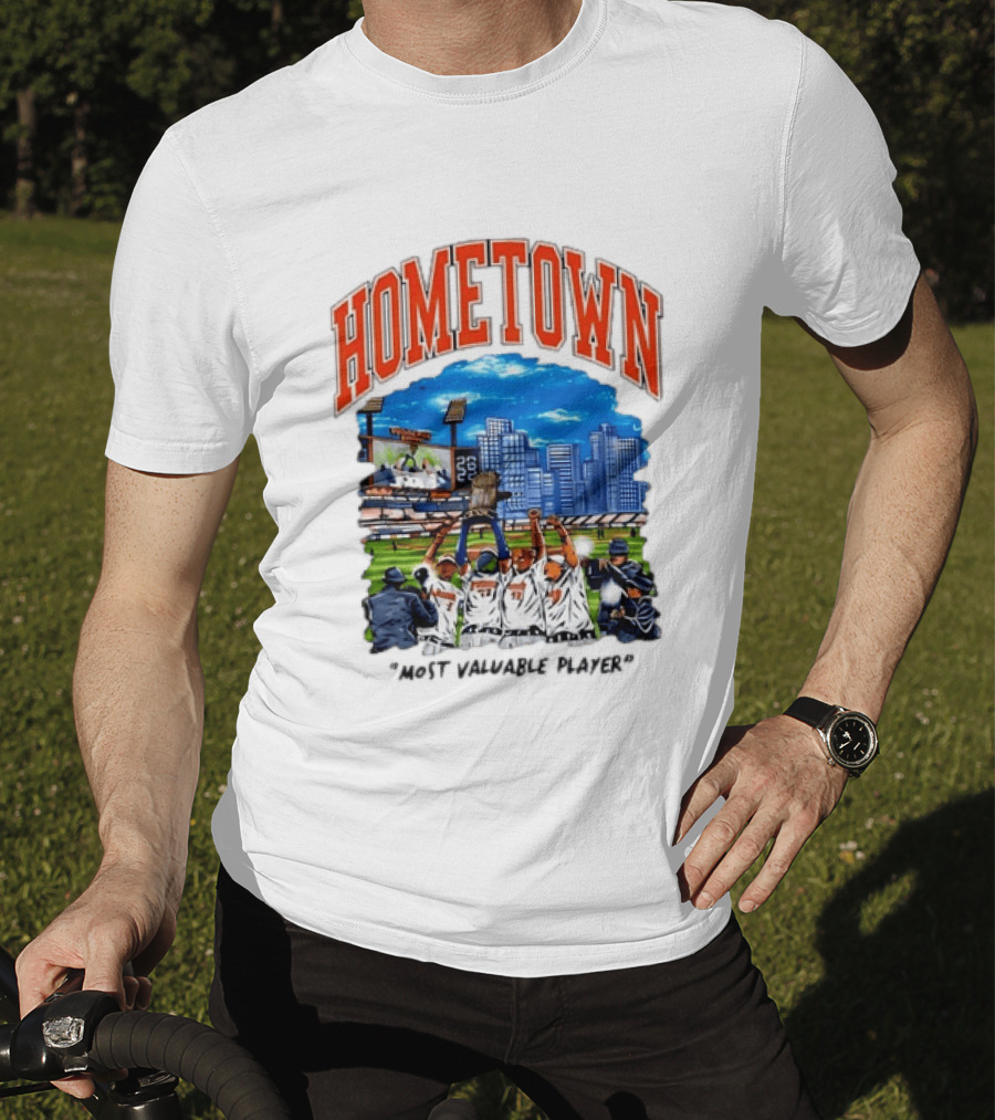 Hometown Most Valuable Player Baseball Celebration Stadium Skyline T-Shirt