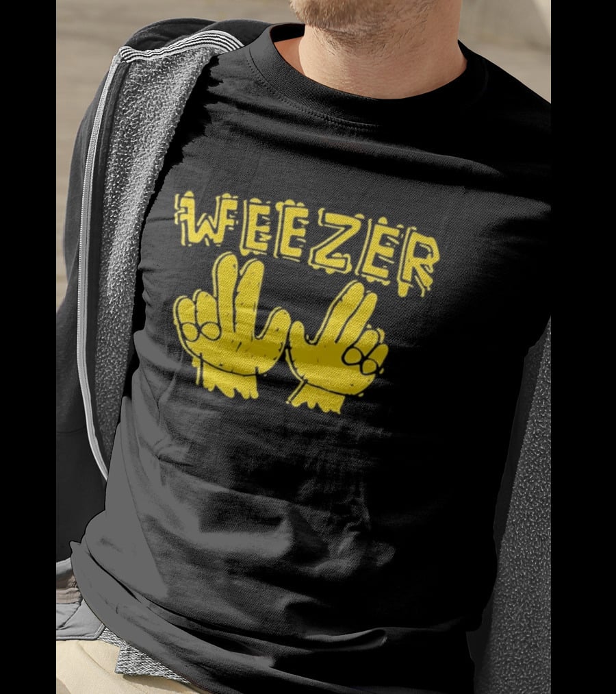 Weezer Hand Sign Alternative Rock T-Shirt