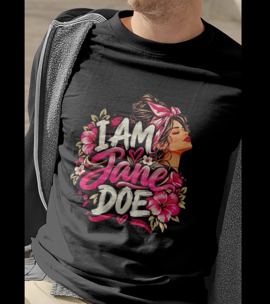 I Am Jane Doe Floral Flowers Woman Empowerment T-Shirt