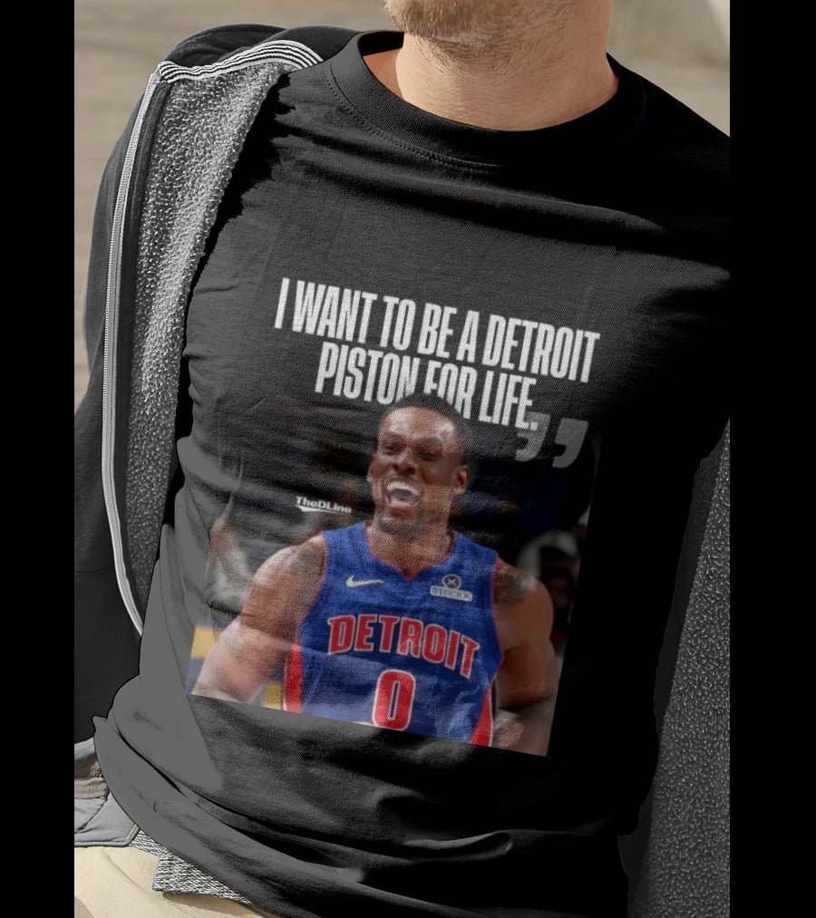 I Want To Be A Detroit Piston For Life Jalen Duren Detroit Basketball T-Shirt