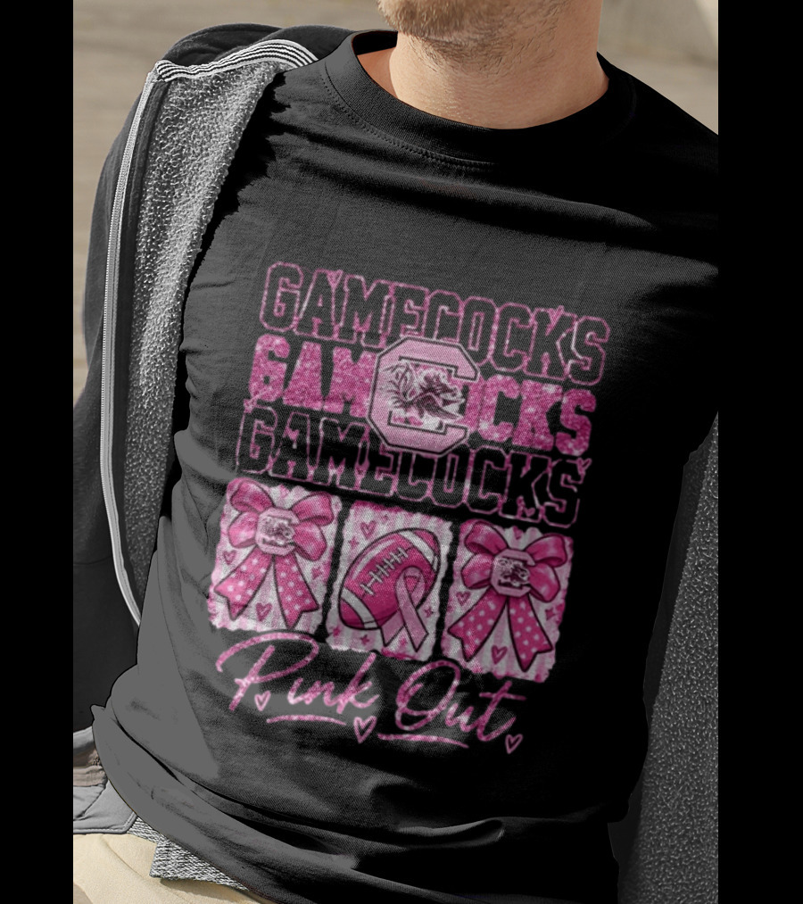South Carolina Gamecocks Breast Cancer Awareness Pink Out Game Day T-Shirt