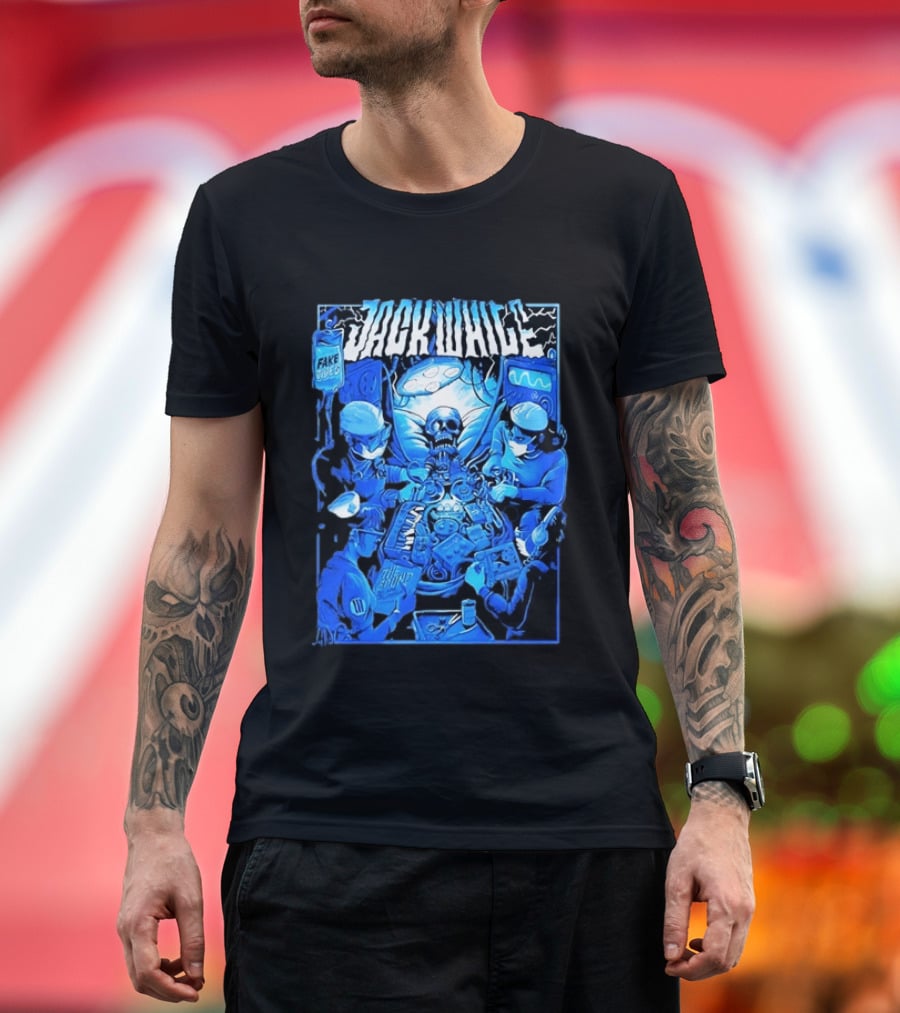 Jack White Fake Tides The Sound Rock Music Skeleton Surgeons T-Shirt