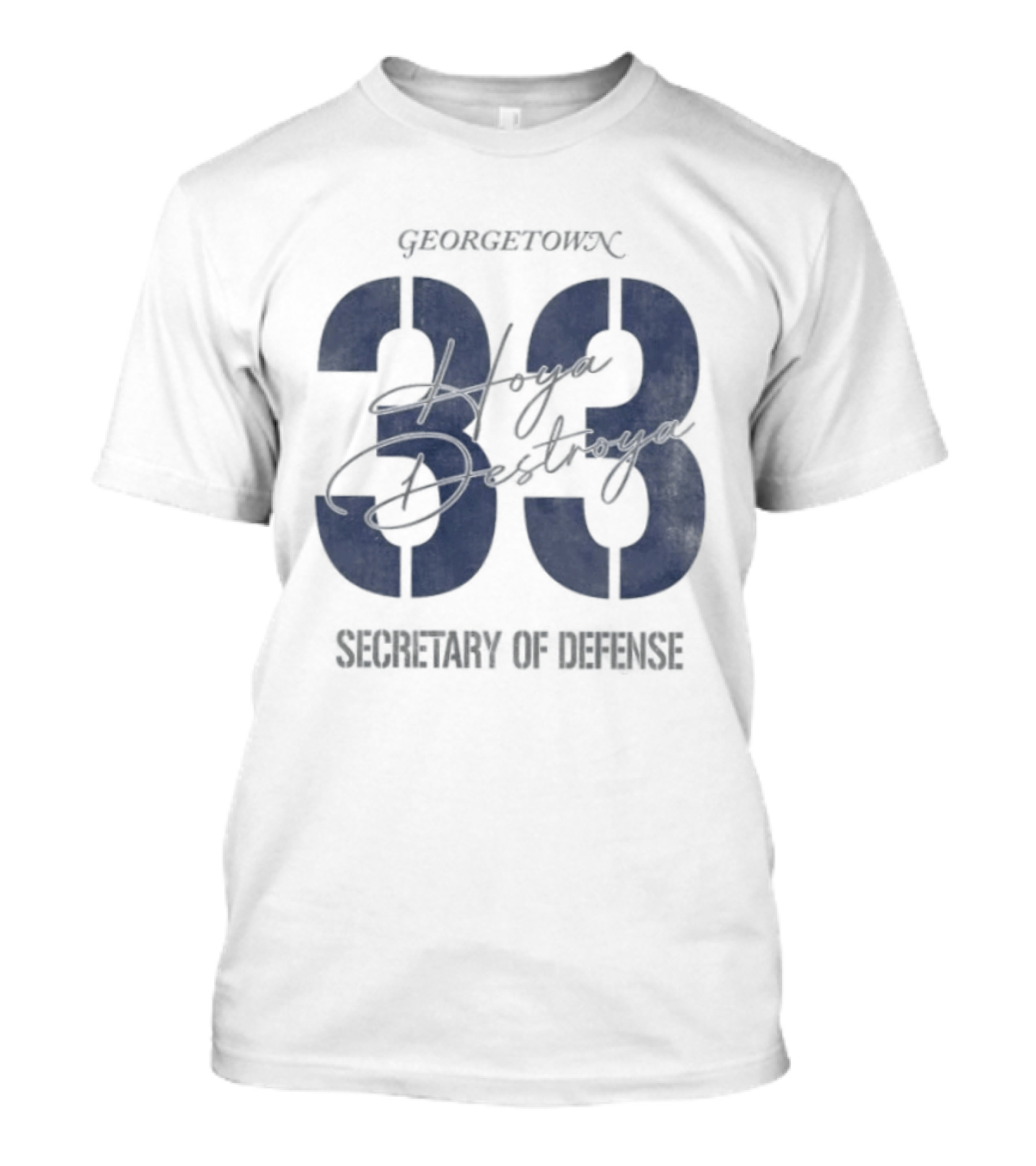Georgetown 33 Secretary Of Defense Patrick Ewing T-Shirt
