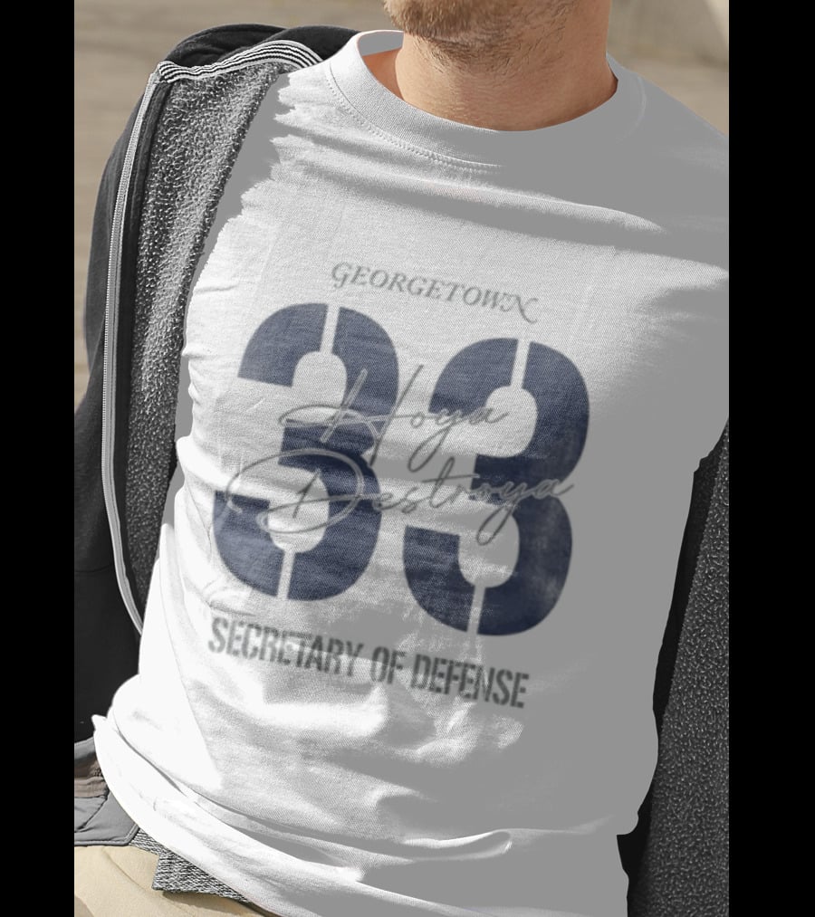Georgetown 33 Secretary Of Defense Patrick Ewing T-Shirt