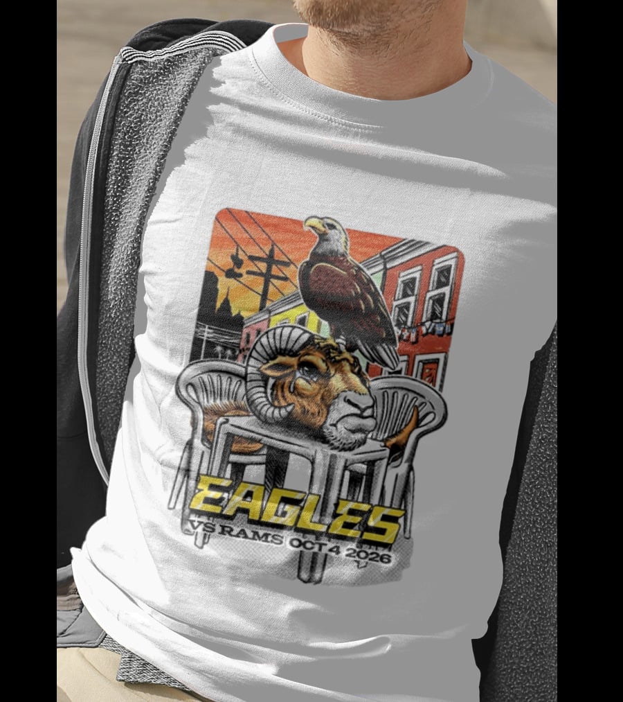 Eagles Vs Rams Oct 4 2026 Philadelphia Skyline T-Shirt