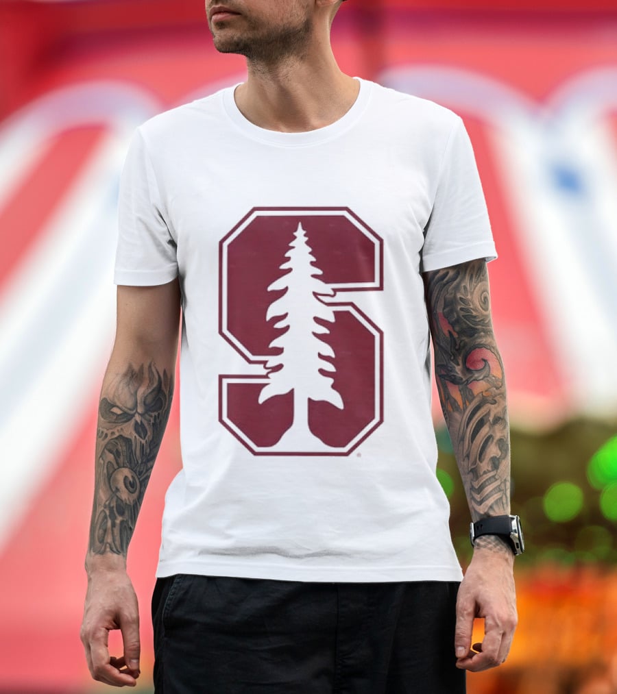 Stanford University Cardinal Block S Tree Logo NCAA T-Shirt