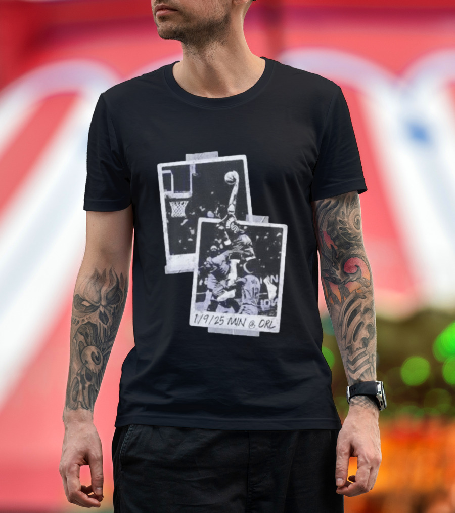 Anthony Edwards Minnesota Timberwolves Slam Dunk 1/9/25 MIN @ ORL T-Shirt