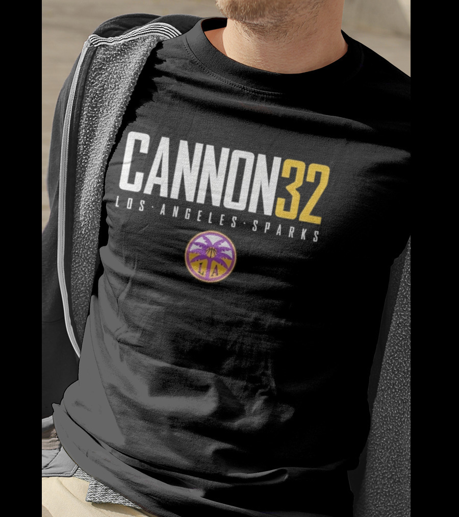 Cannon 32 Los Angeles Sparks WNBA Basketball T-Shirt