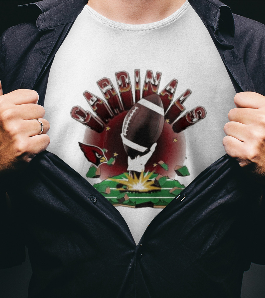 Cardinals 2026 Explode Clubhouse Football Breakthrough T-Shirt
