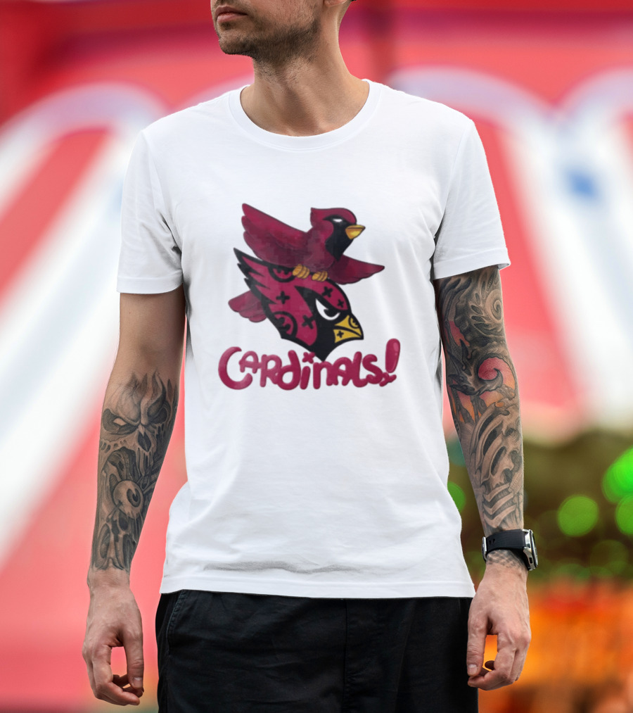 Arizona Cardinals Red Bird Iconic Fan Gear T-Shirt
