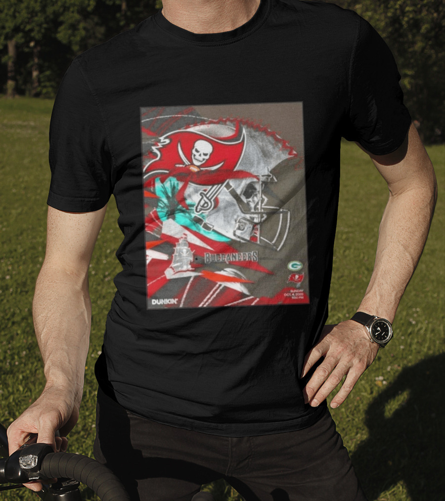 Tampa Bay Buccaneers Vs Green Bay Packers Matchup October 4 2026 Dunkin Promotion T-Shirt
