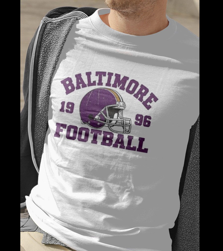 Baltimore Football 1996 Purple Helmet T-Shirt