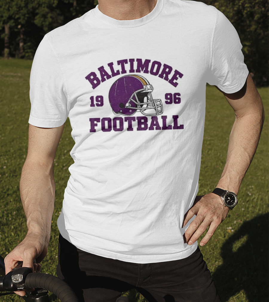 Baltimore Football 1996 Purple Helmet T-Shirt
