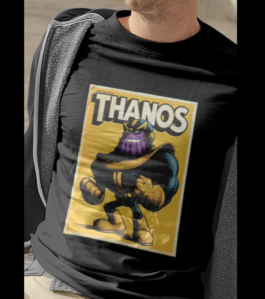 Thanos Marvel Superhero Purple Alien Villain Clenched Fist T-Shirt