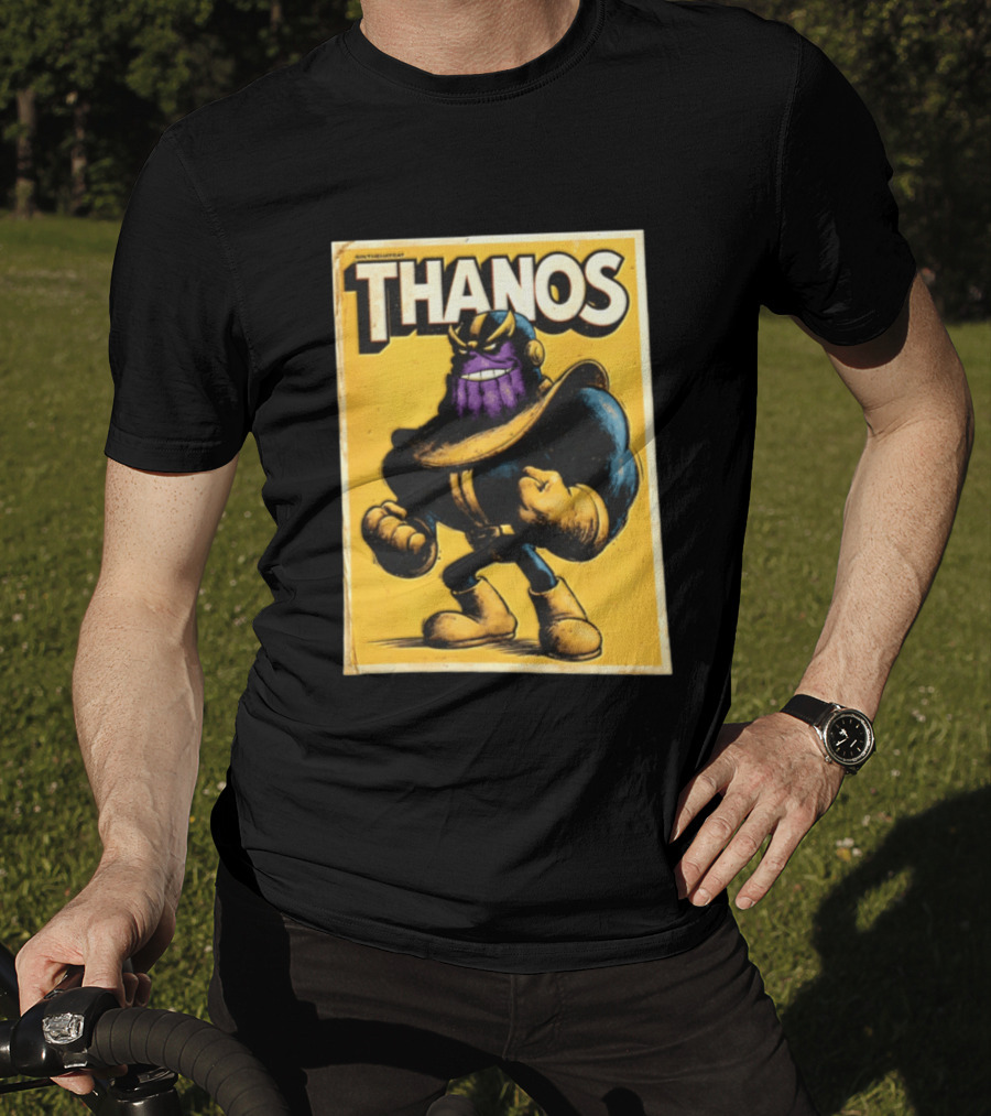 Thanos Marvel Superhero Purple Alien Villain Clenched Fist T-Shirt