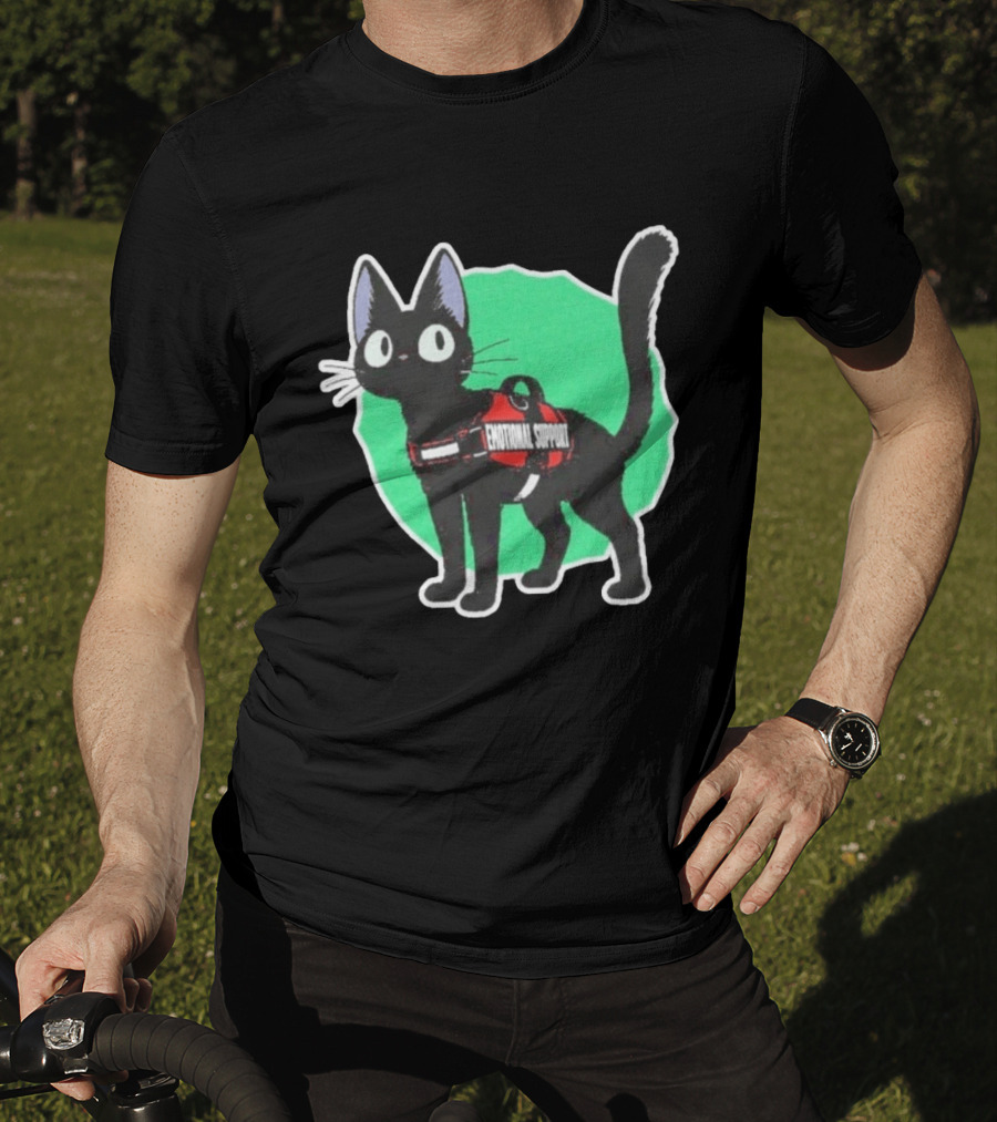 Jiji Kiki's Delivery Service Emotional Support Cat With Harness Patch T-Shirt