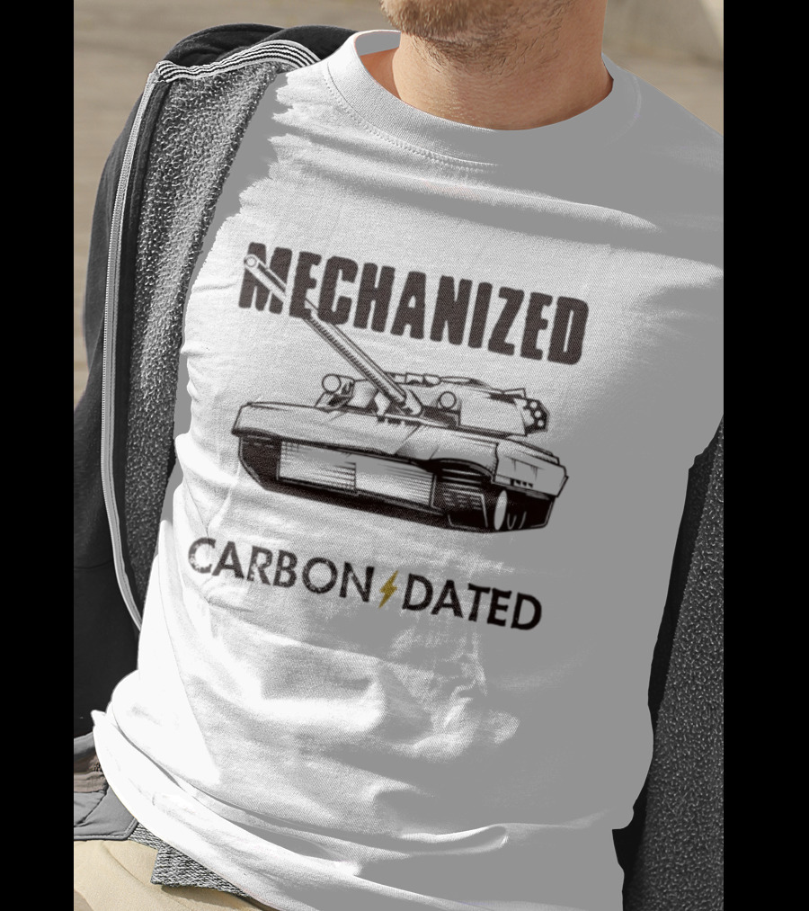 Mechanized Carbon Dated Tank Military Armored Vehicle T-Shirt