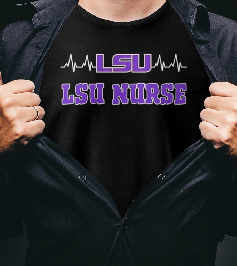 LSU Nurse Heartbeat Louisiana State University Tigers T-Shirt