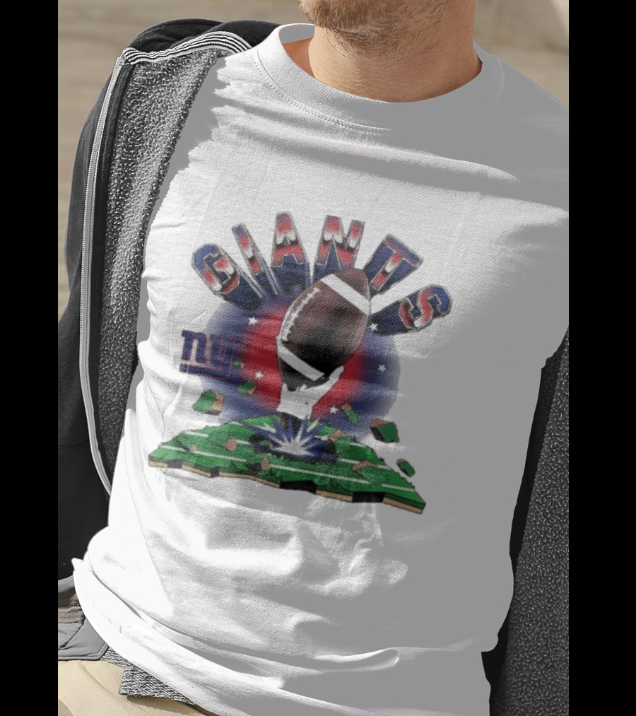 New York Giants 2026 Explode Clubhouse Football Hand Stars Ny T-Shirt
