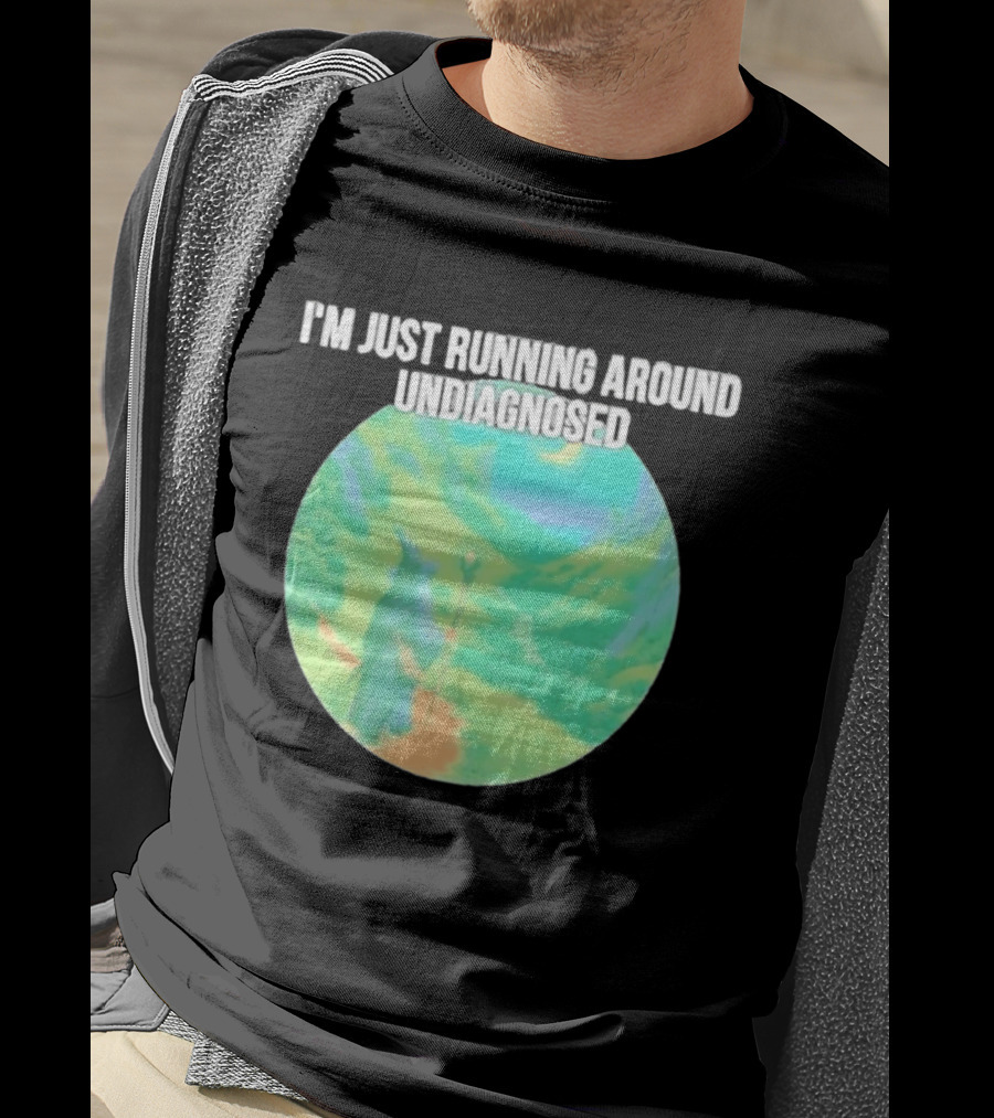 I'm Just Running Around Undiagnosed Wizard In Mystical Landscape T-Shirt