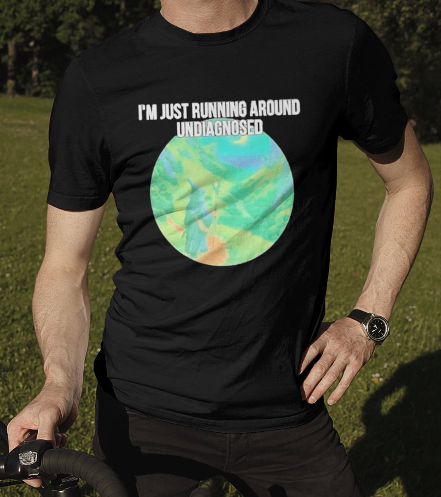 I'm Just Running Around Undiagnosed Wizard In Mystical Landscape T-Shirt