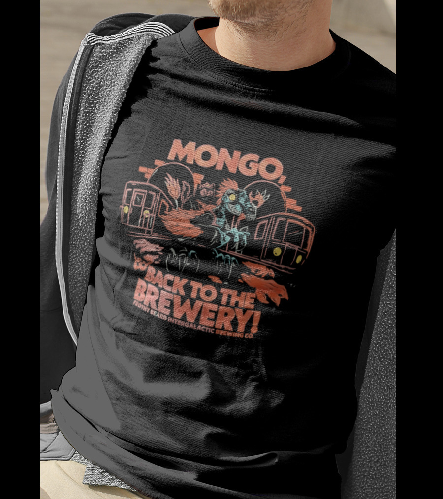 Mongo Back To The Brewery Frothy Beard Intergalactic Brewing Co Dinosaur Train T-Shirt