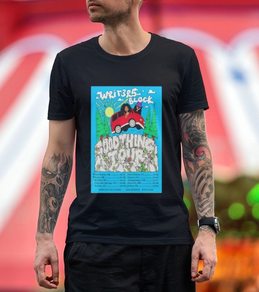 Writers Block Good Thing Tour 2024 With Max Stanton Ettlo May Concert Dates Fort Smith Tulsa Denver Albuquerque Santa Fe Dallas T-Shirt