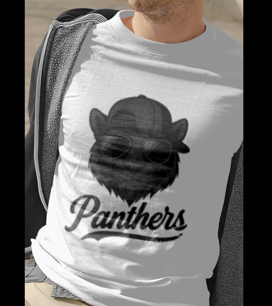 Panthers Cool Cat In Sunglasses And Baseball Cap T-Shirt