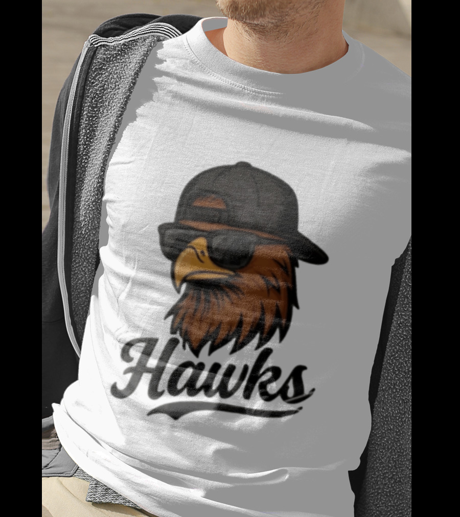 Hawks Eagle Wearing Sunglasses And Baseball Cap T-Shirt