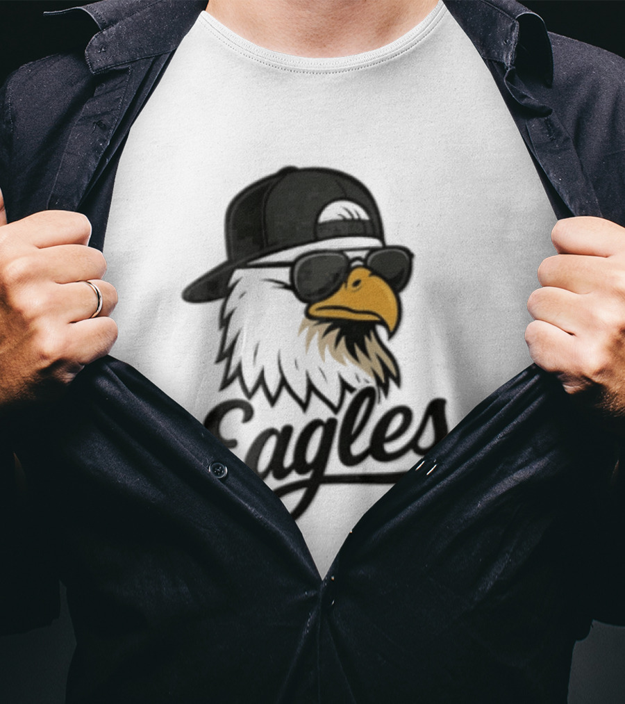 Philadelphia Eagles Eagle Sunglasses Baseball Cap Sports Fan T-Shirt