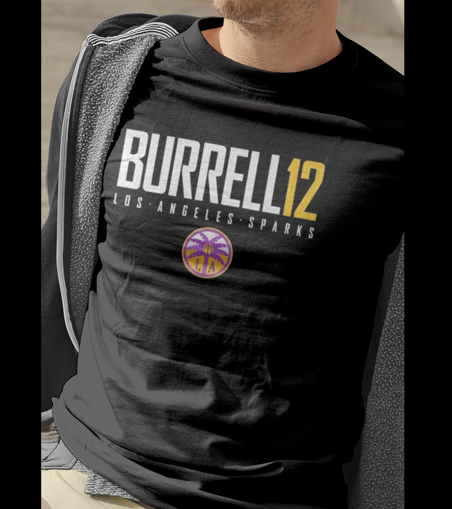 Burrell 12 Los Angeles Sparks WNBA Basketball T-Shirt