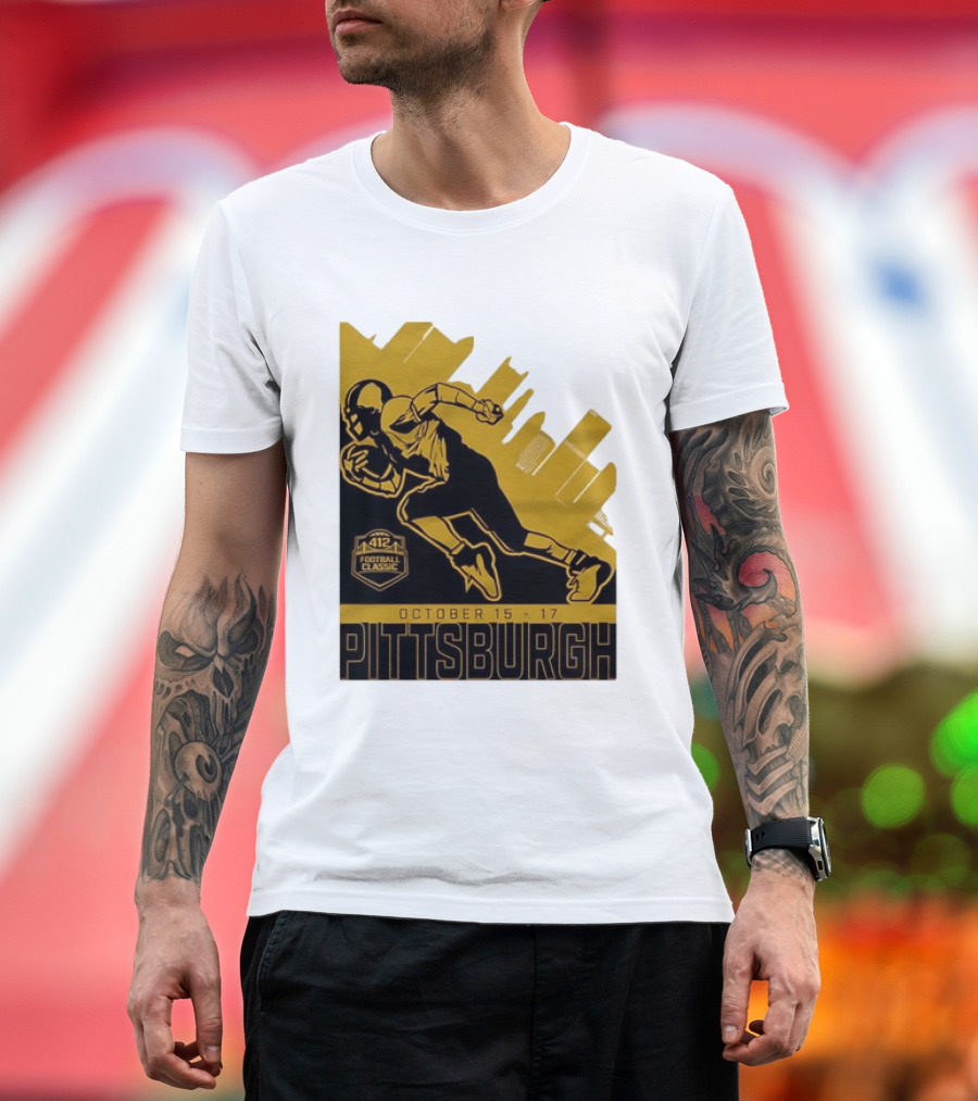Pittsburgh 412 Football Classic October 15 17 Running Player T-Shirt