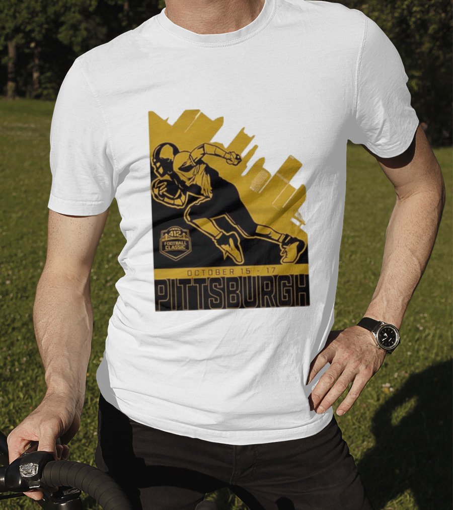 Pittsburgh 412 Football Classic October 15 17 Running Player T-Shirt
