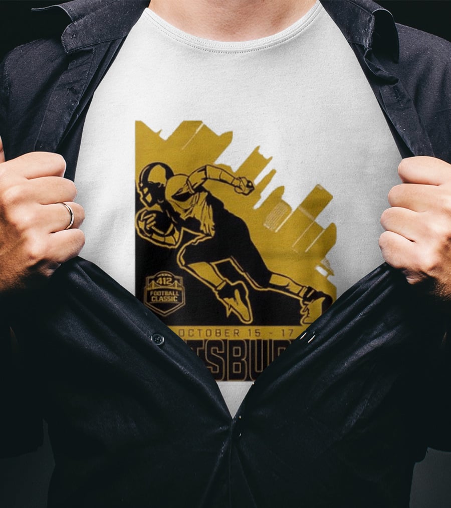 Pittsburgh 412 Football Classic October 15 17 Running Player T-Shirt